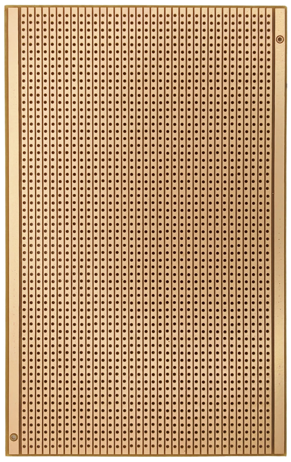 Prototyping PCB Perfboard with Rows of Interconnected Holes, 6.3 x 3.9 Inches, 2