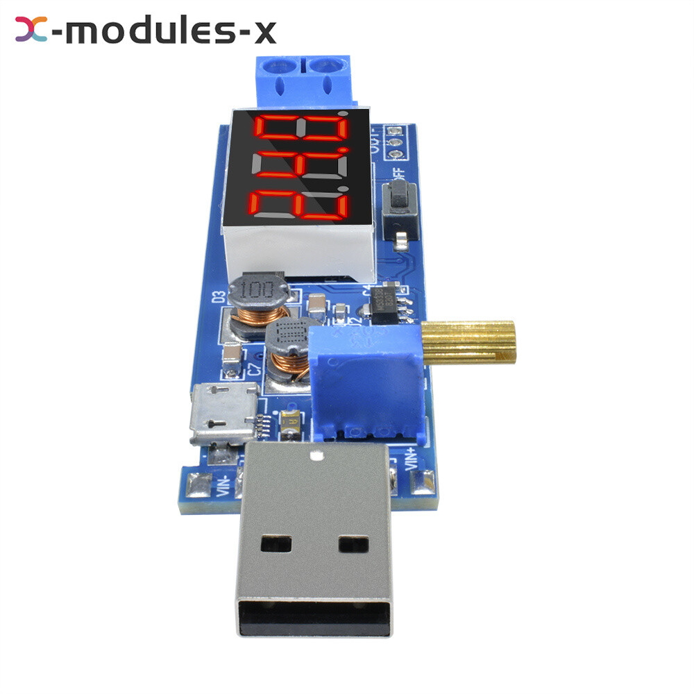 DC-DC 5V to 1.2V-24V USB Step UP/Down Adjustable Converter Power Supply Module