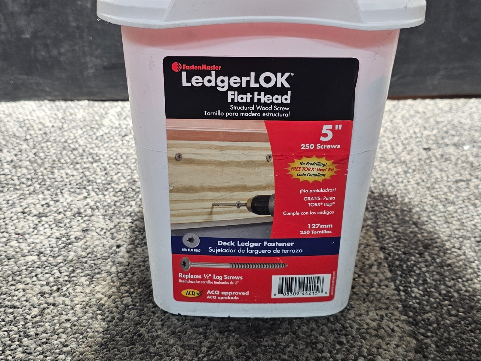 (QTY 250) Fastenmaster Ledgerlok No. 14 X 5 In. L Star Flat Head High/low Screws