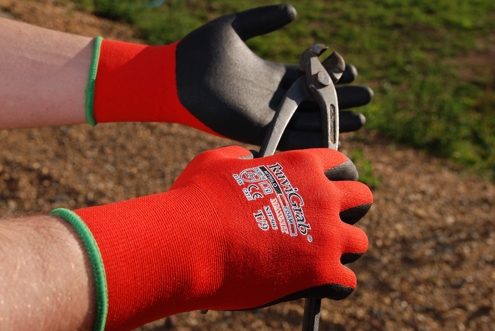 Support Glove, Nylon, Lycra, 15g, Nitrile Foam