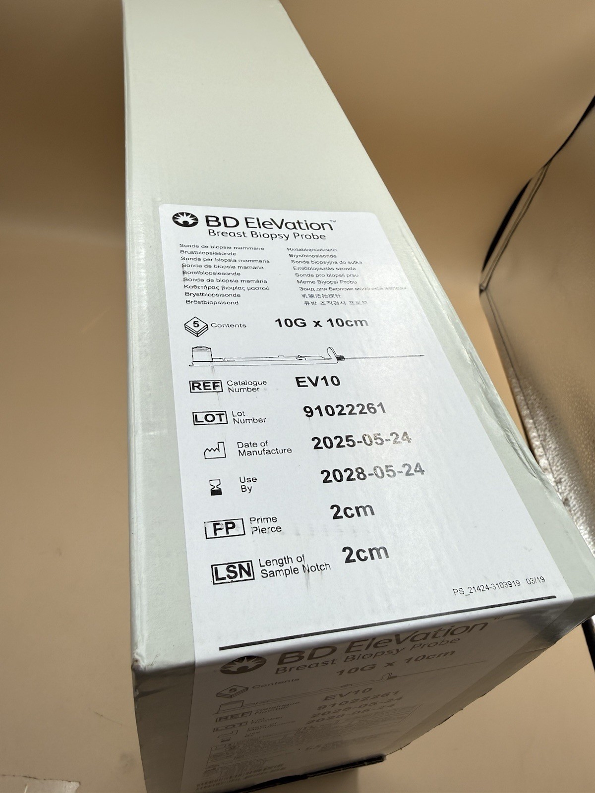 5x BD EleVation Probe – 10G x 10cm – EV10 – 05/2028