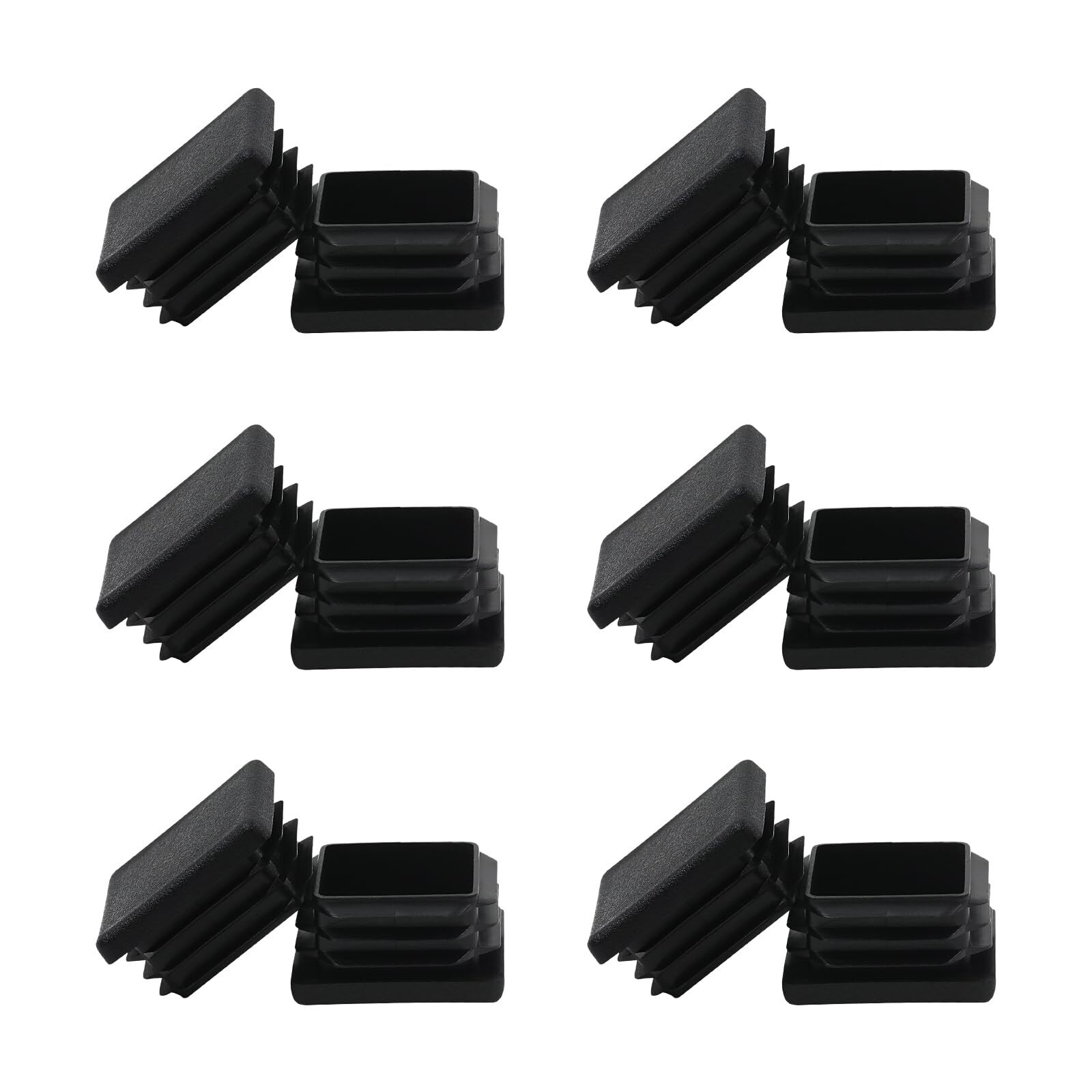 2 Inch 2X2 Square Tube End Cap Plastic Plugs 12 Pack, 2 Inch 2X2 Square Tubing