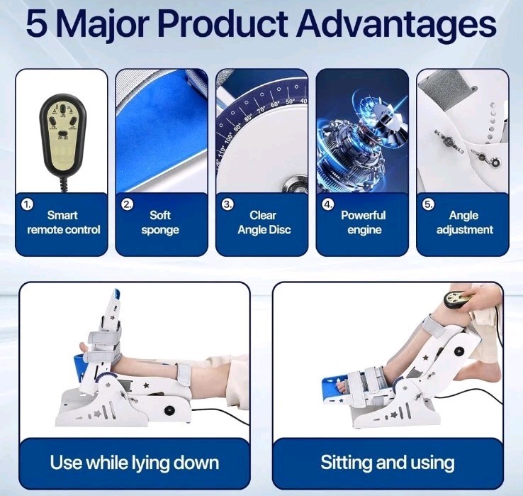 Electric Ankle Trainer, Ankle Joint Rehab Training Equipment with Remote Control