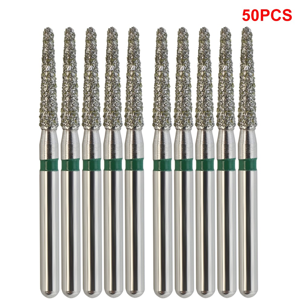 50/100PCS High Speed Dental Diamond Burs FG 856/016C Round End Taper Coarse Grit