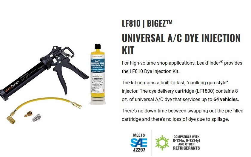 Tracer Products LF810 LeakFinder Dye Injection Kit – HVAC Systems