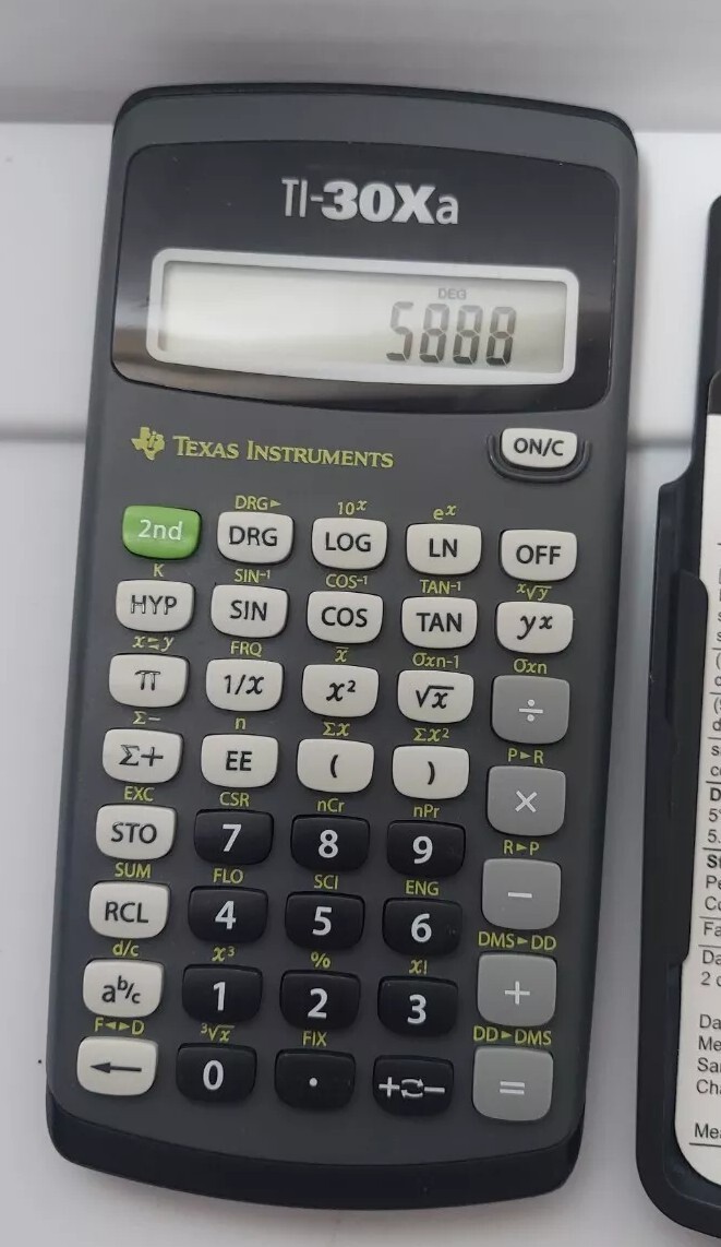 Texas Instruments 30XA Scientific Calculator