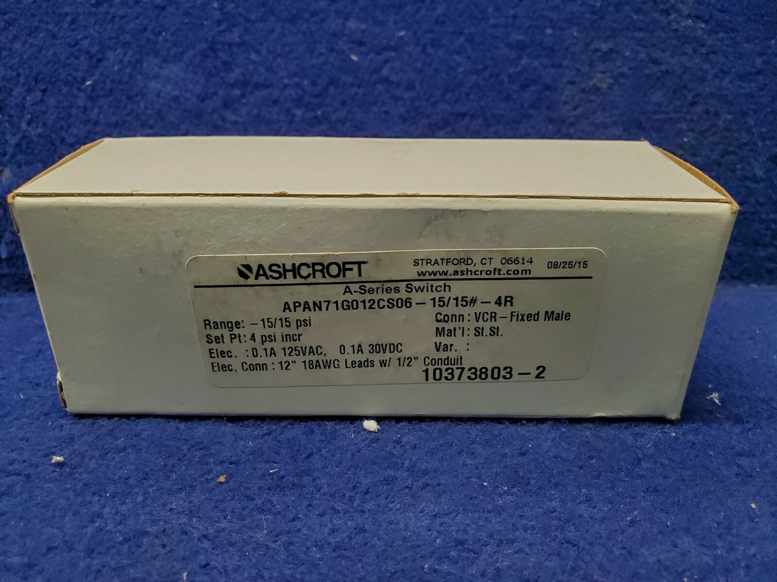 ASHCROFT APAN71G012CS06-15/15#-4R EXPLOSION PROOF Pressure Switch to 1000 psi