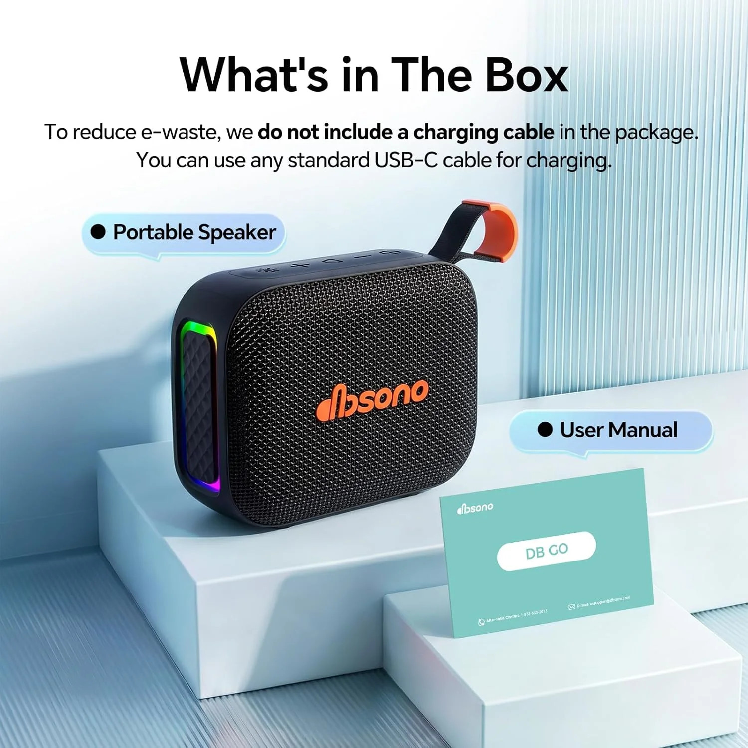Portable Bluetooth Speaker Line-in Support: IPX5 Waterproof HD Sound Up to 24H P