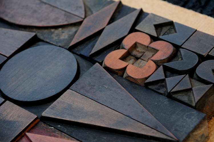 letterpress wood printing blocks ornaments decorative borders vintage geometric.