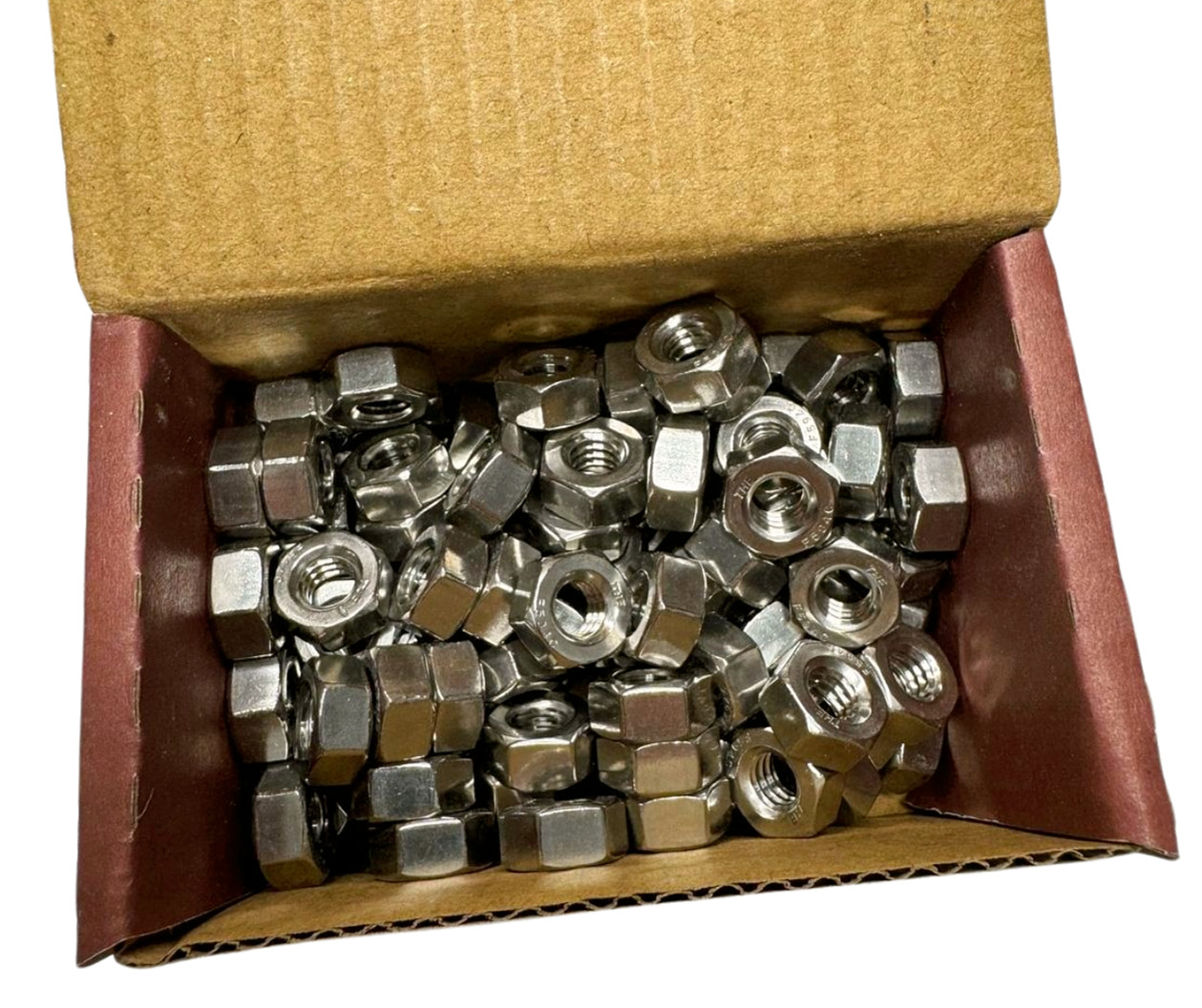 (Box of 100) Brighton 762036-100-PR Hex Nuts 1/4-20 Stainless Steel 18-8