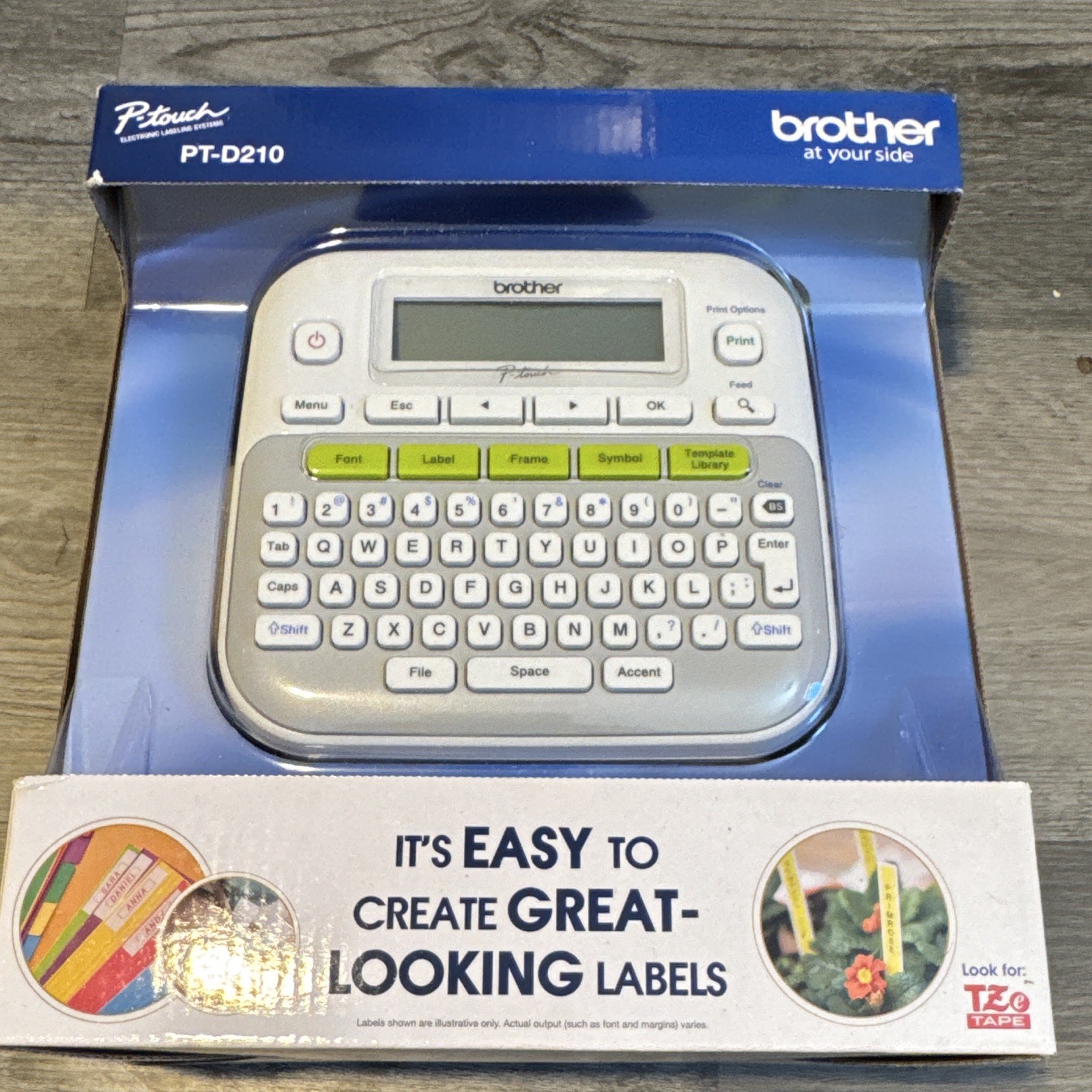 Brother P-Touch PT-D210 Compact Label Maker, 30-Label Memory