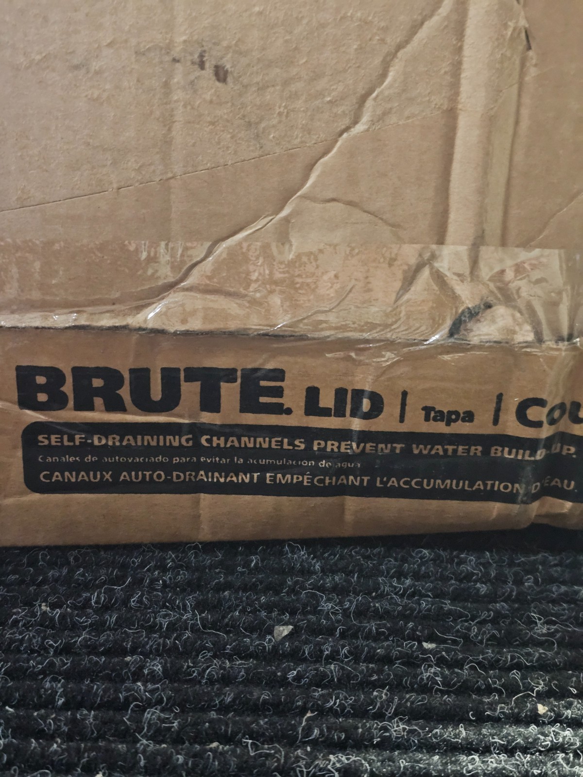 (QTY 6) Rubbermaid Brute Gray 32 Gal Trash Container Lids Commercial 1893163