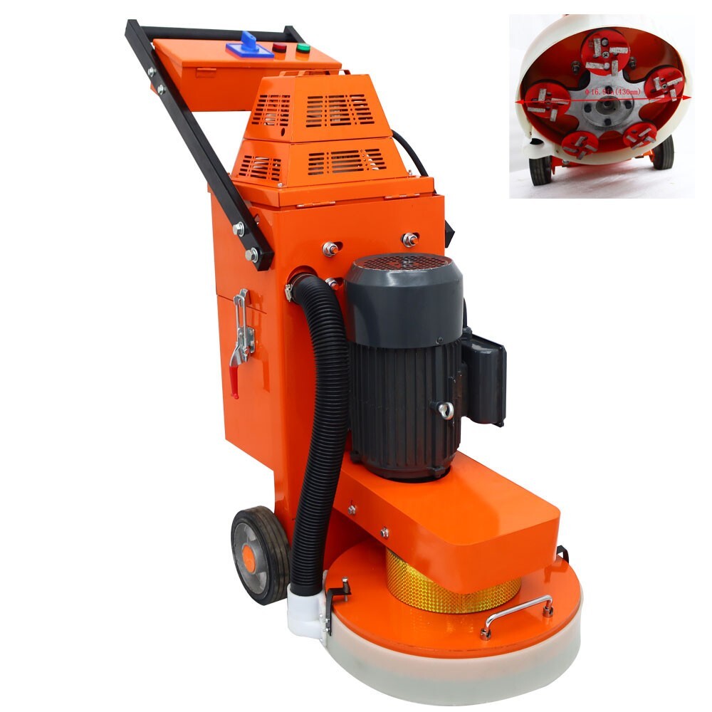 INTBUYING®Floor Grinder w/Fan(430Type) 220V Concrete Grinding Machine(14-239509)