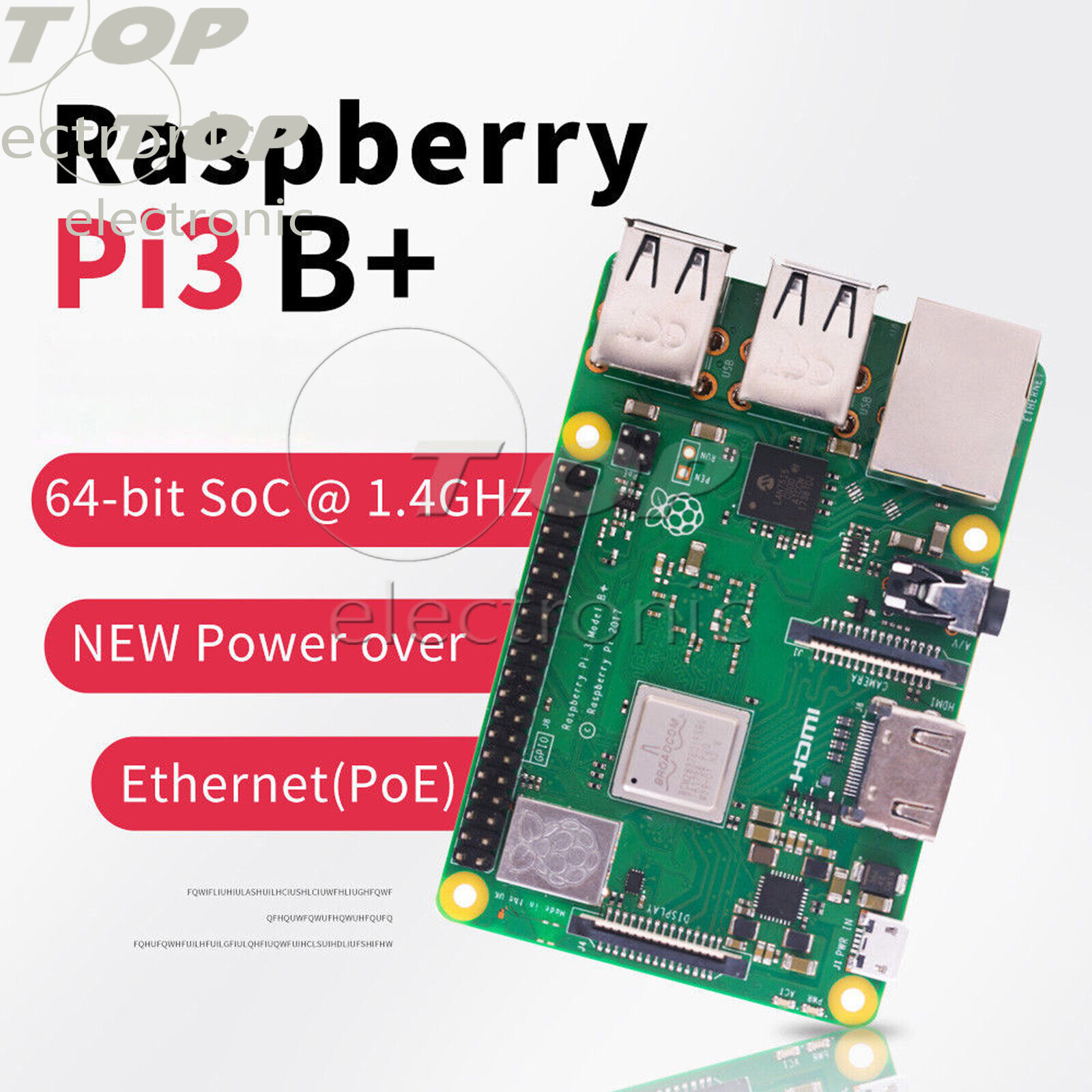 Raspberry Pi 3 Model B Plus 1.4GHz Quad Core 64Bit 1GB RAM (2018 Model)