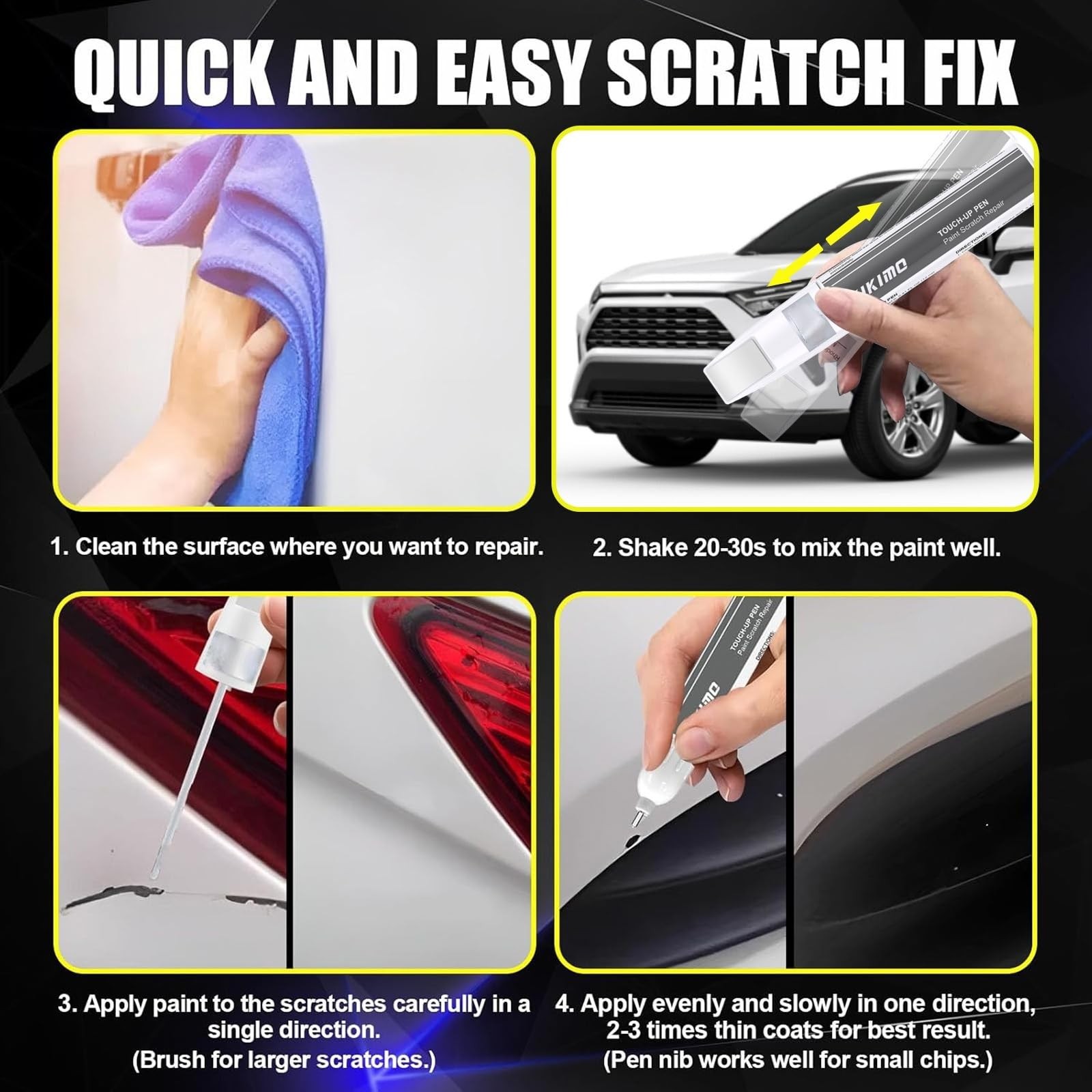 for Ford Touch Up Paint(Rapid Red Metallic Tinted Clearcoat(D4)), Car Paint R…