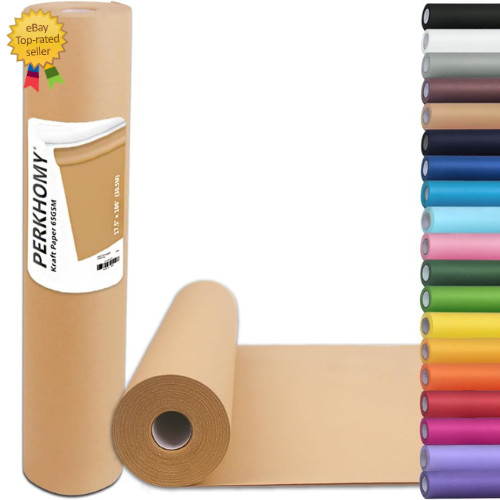 17.5″ x 1200» Brown Kraft Paper 70GSM 50LB Roll Packaging Shipping NEW*