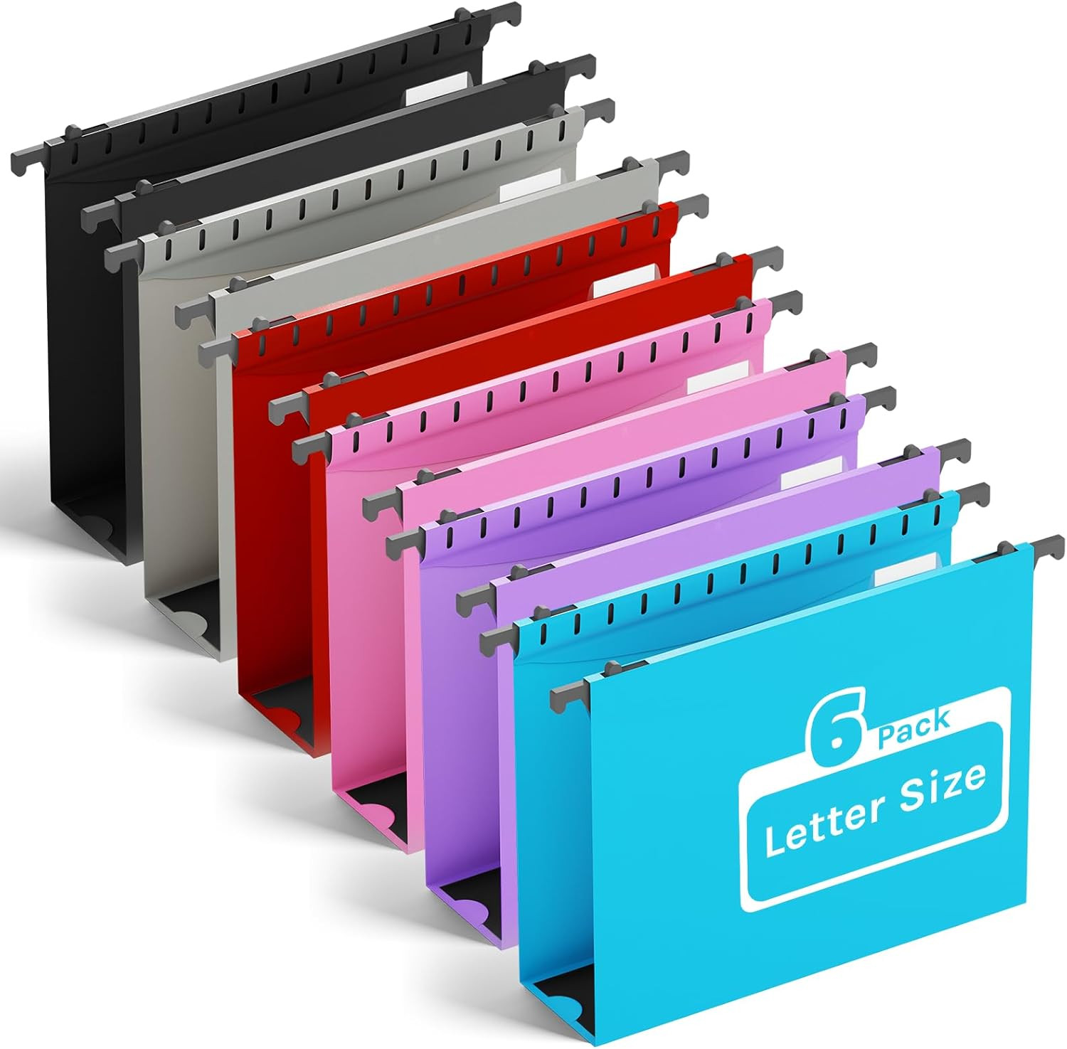 Hanging File Folder Letter Size Extra Capacity,Heavy Duty 2″ Expansion Plastic F