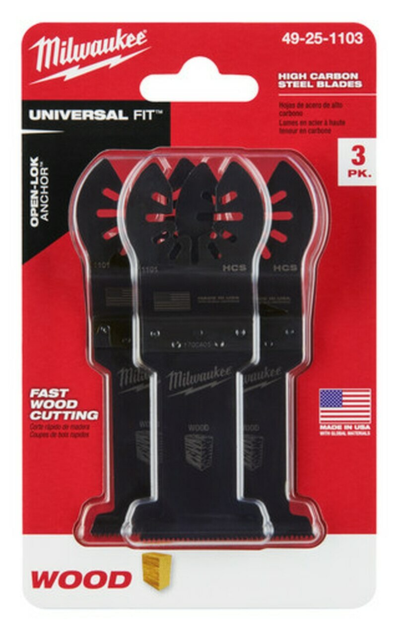 Milwaukee OPEN-LOK 1-3/8″ HCS BLADES 3PK