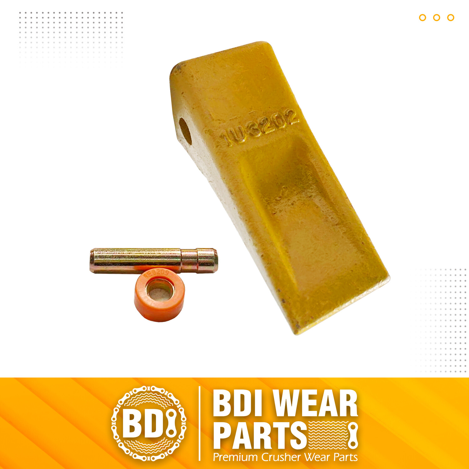 1U3202 J200 Excavator Bucket Teeth with Pins 8E6208 Retainers 8E6209 – 5 Pack