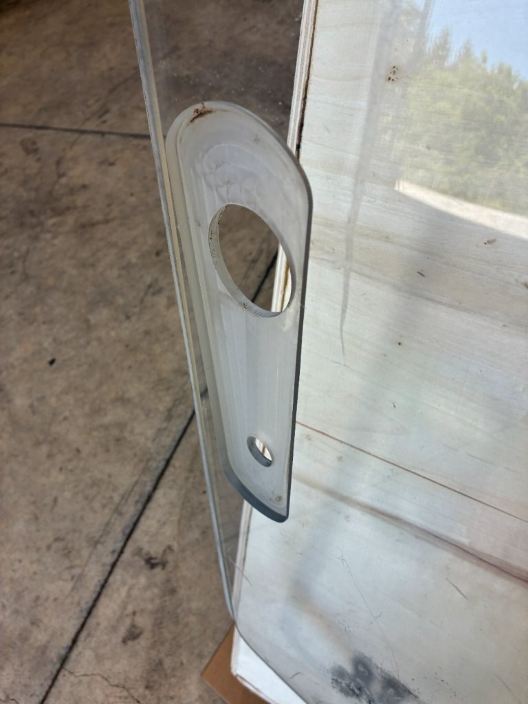 OEM Cat POLY #3 Skid Steer Cab Door 259D 289D 299D 299D3 (CRACKED SEE PIC)