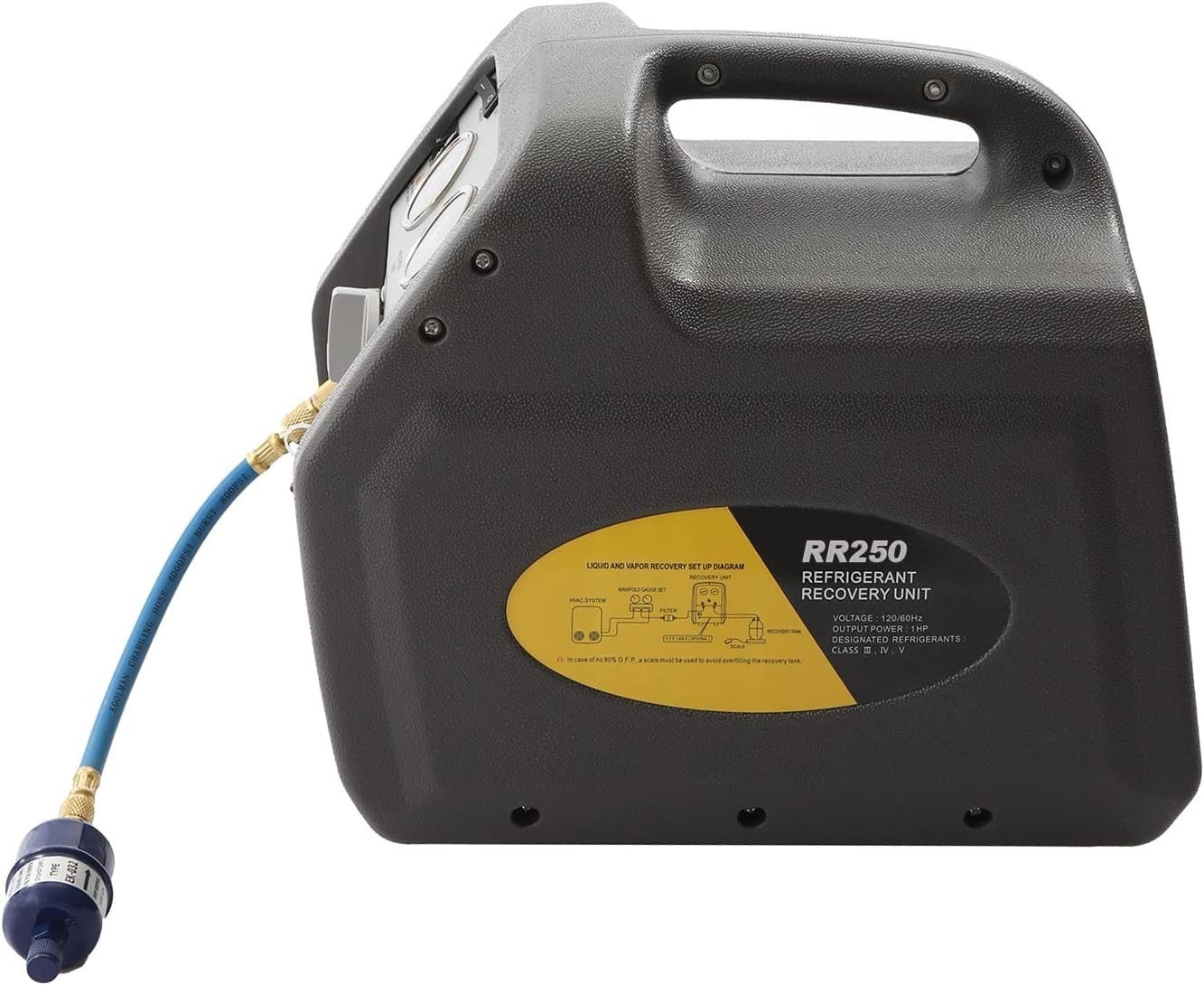 110-120V AC 60Hz 3/4 HP Single Cylinder Portable Refrigerant Recovery Machine