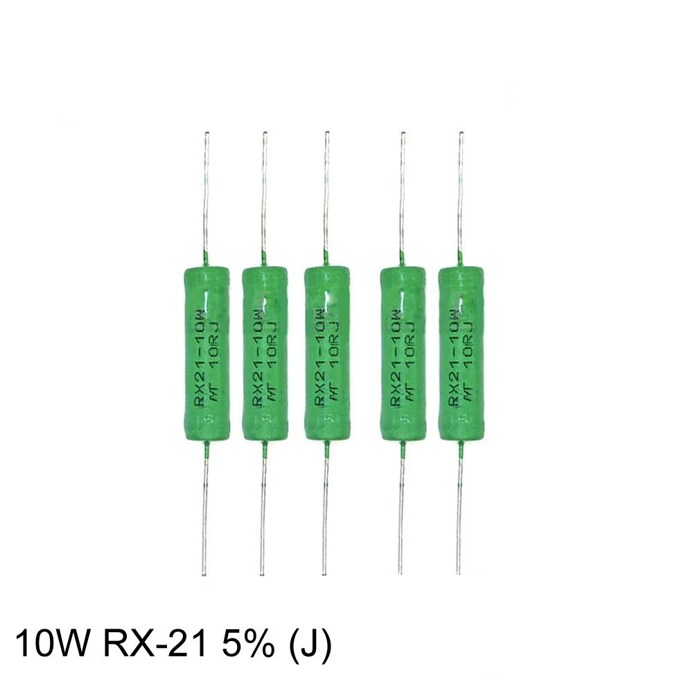‌10W Wire Wound RX21 Resistors ±5% 0.05Ω-15KΩ Heavy Duty 5PCS‌