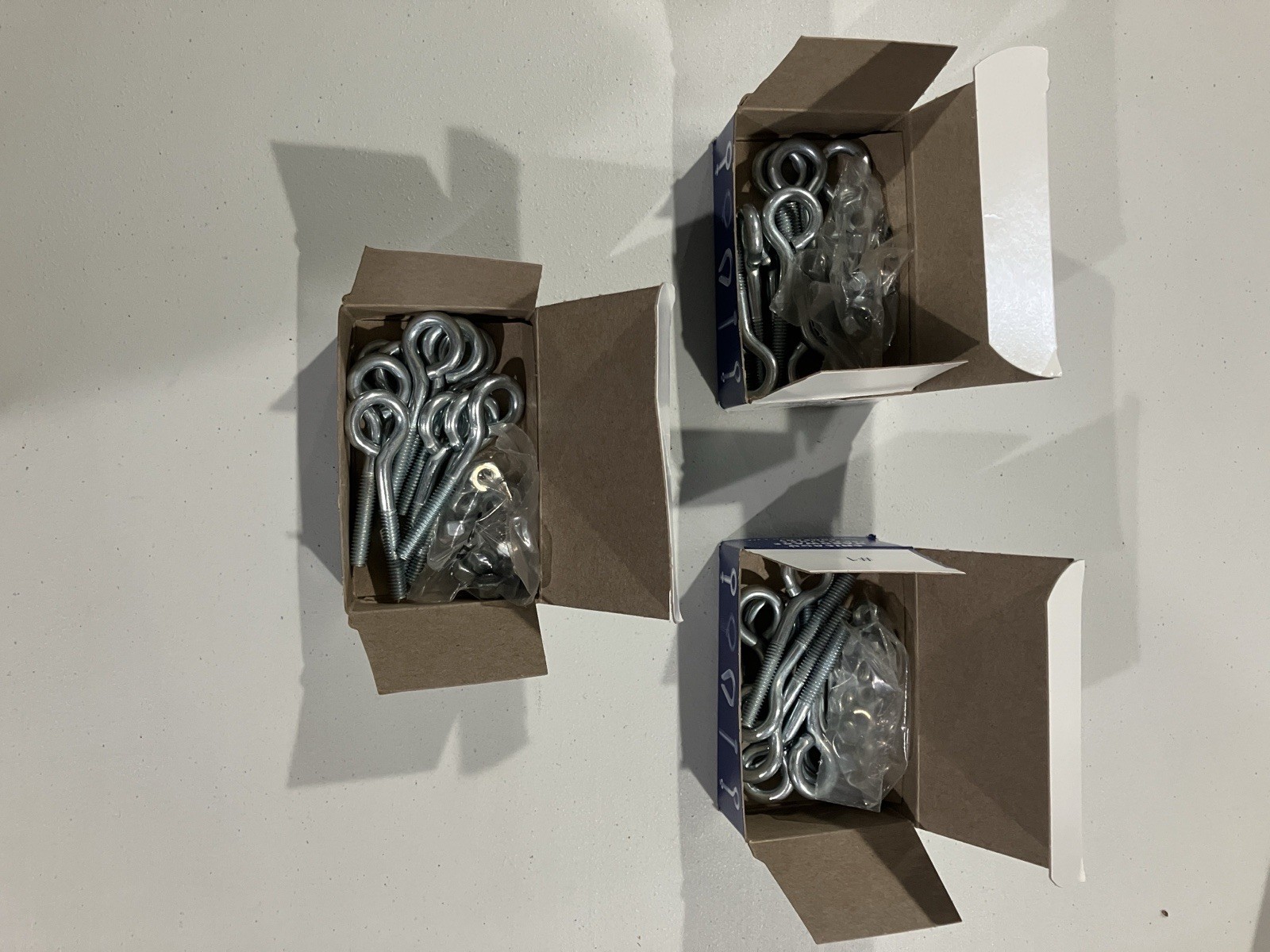 CHICAGO HARDWARE 3 BOXES 10 PCS PER BOX TURNED EYEBOLTS 1/4”-20×2” OVERALL 3”LTH