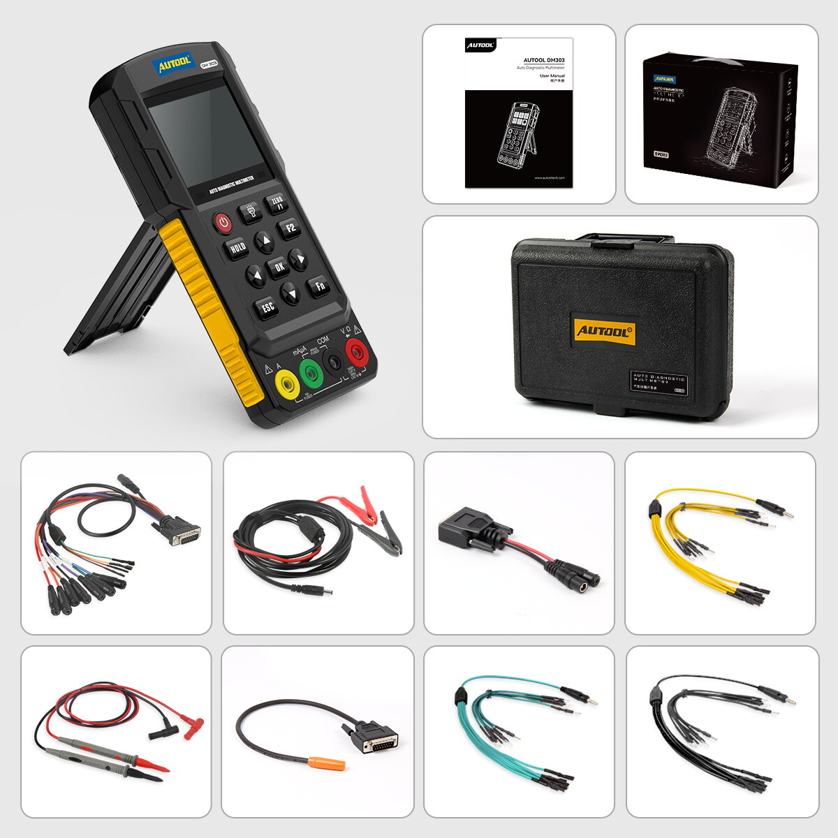 Automotive Diagnostic Multimeter Oscilloscope AC/DC Voltage Amp Ohm K/CAN Tester