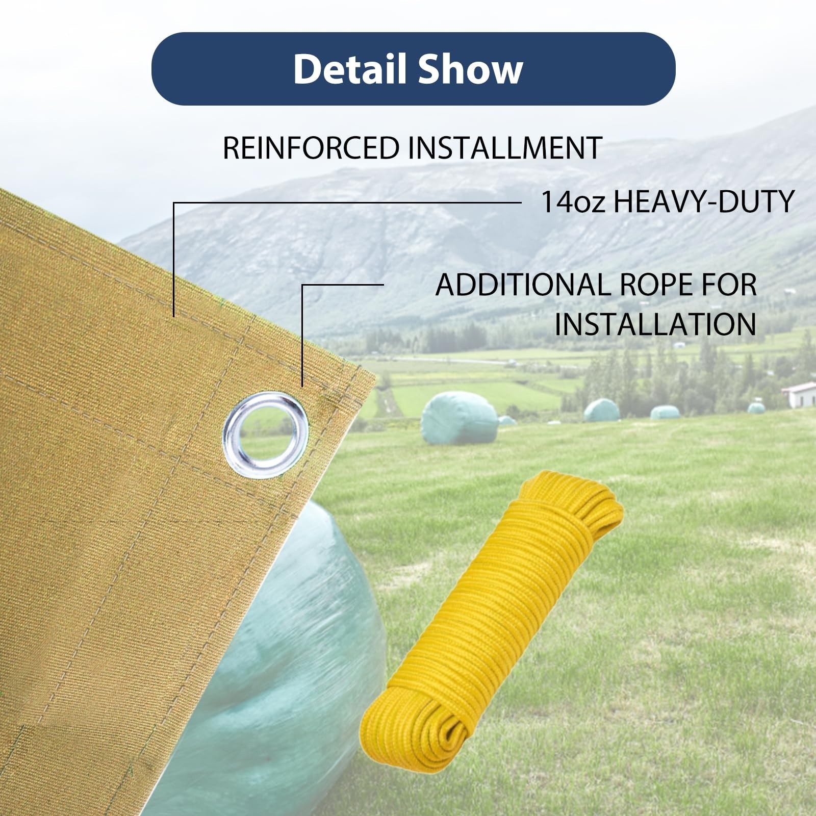 12’x16’ Canvas Tarps Heavy Duty Waterproof Tarpaulins with Aluminum