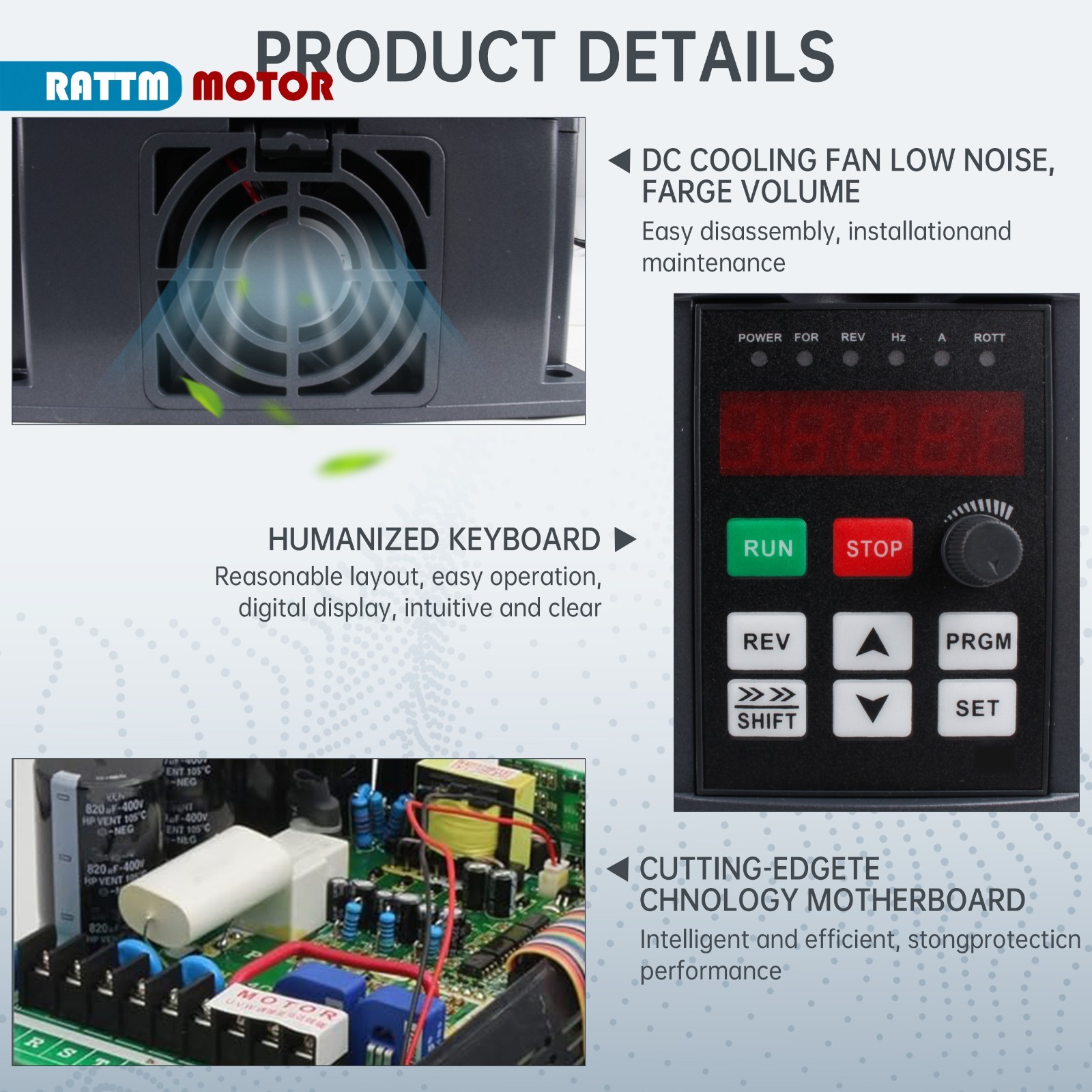 US SHIP】2.2KW 220V Water Cooled CNC Spindle Motor+VFD Driver Inverter+80mm Mount