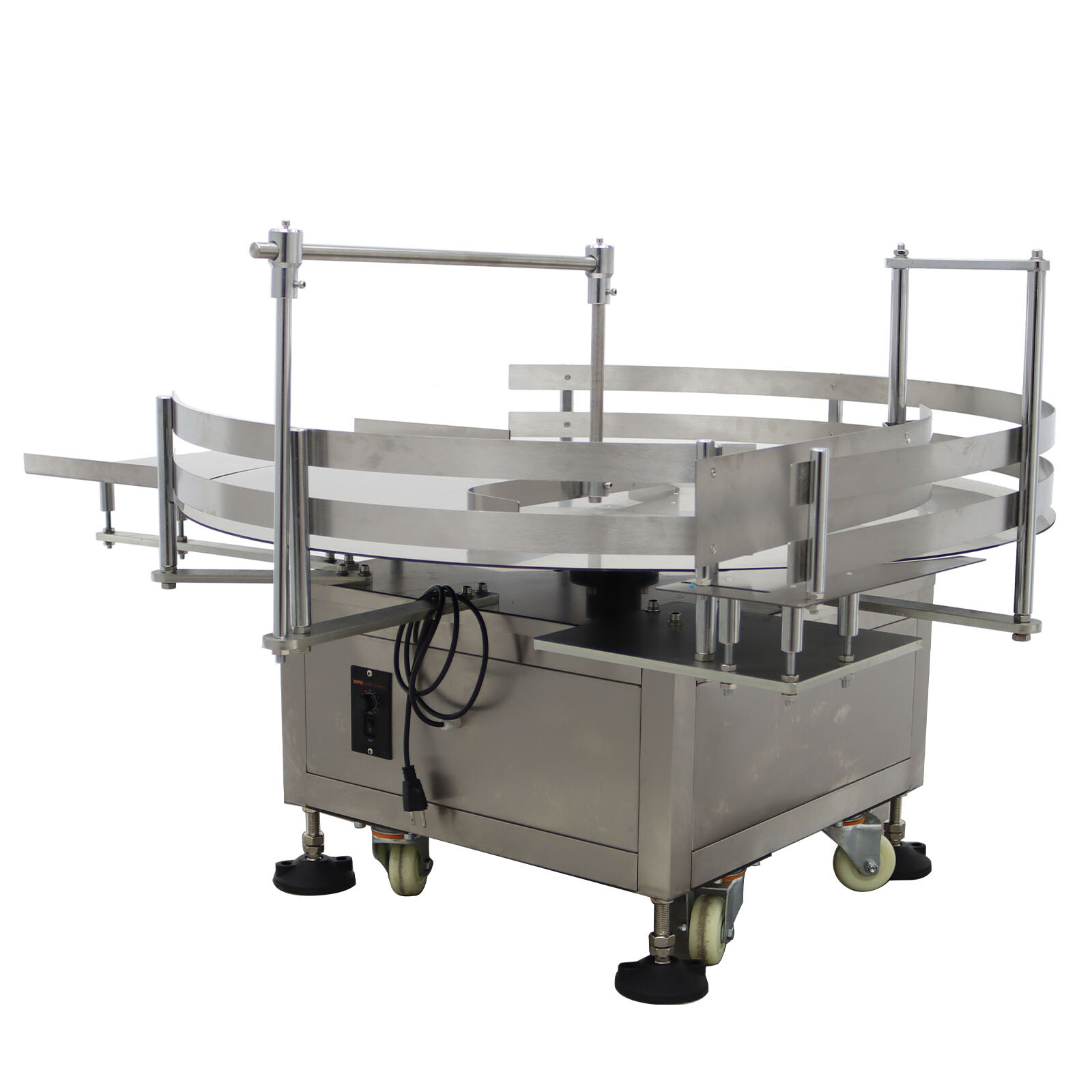 Auto Bottle Unscrambler 39.4» Round Table Bottle Collecting Machine Organizer