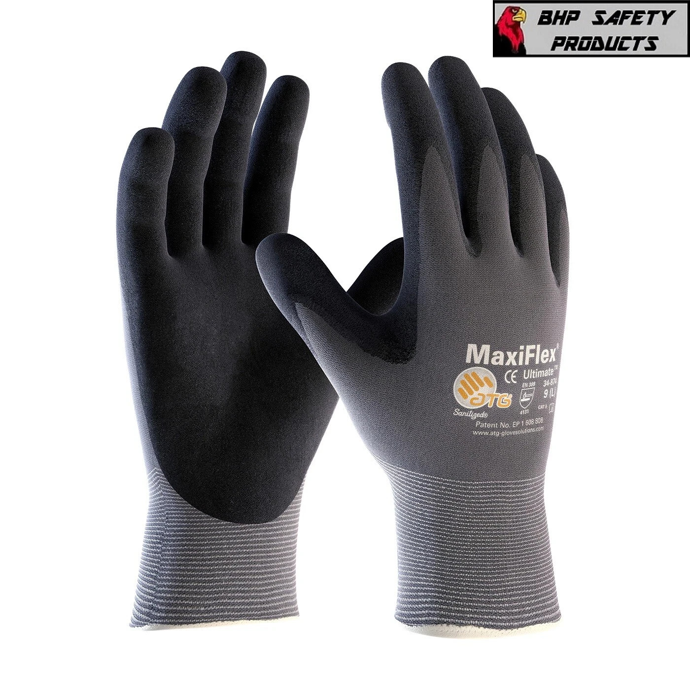 PIP 34-874 MaxiFlex Ultimate Nitrile Micro-Foam Coated Gloves – 3 Pack