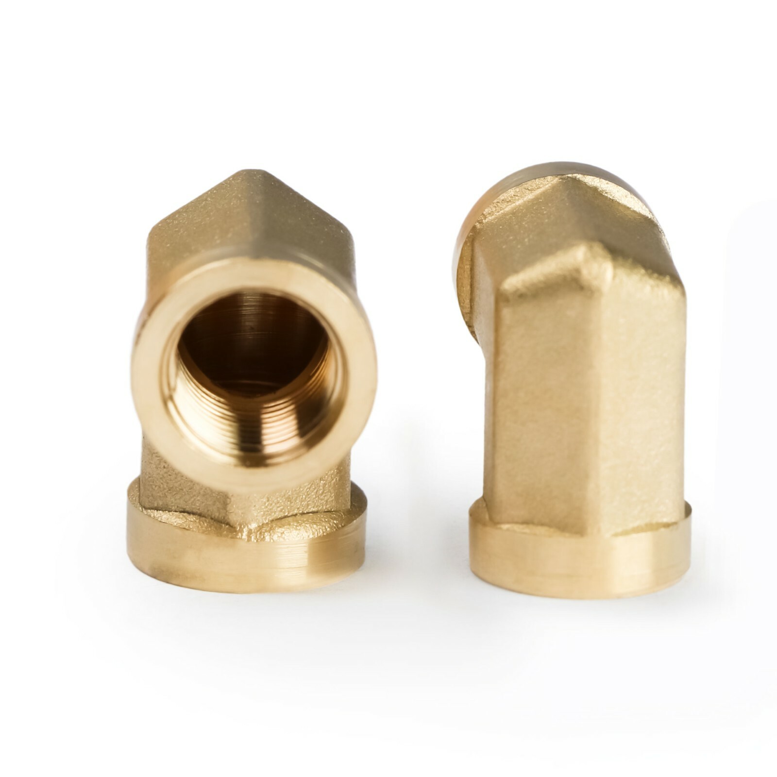 U.S. Solid 90 Degree Elbow Brass Fitting NPT 1/8″ Female x 1/8″ Female, 2pcs