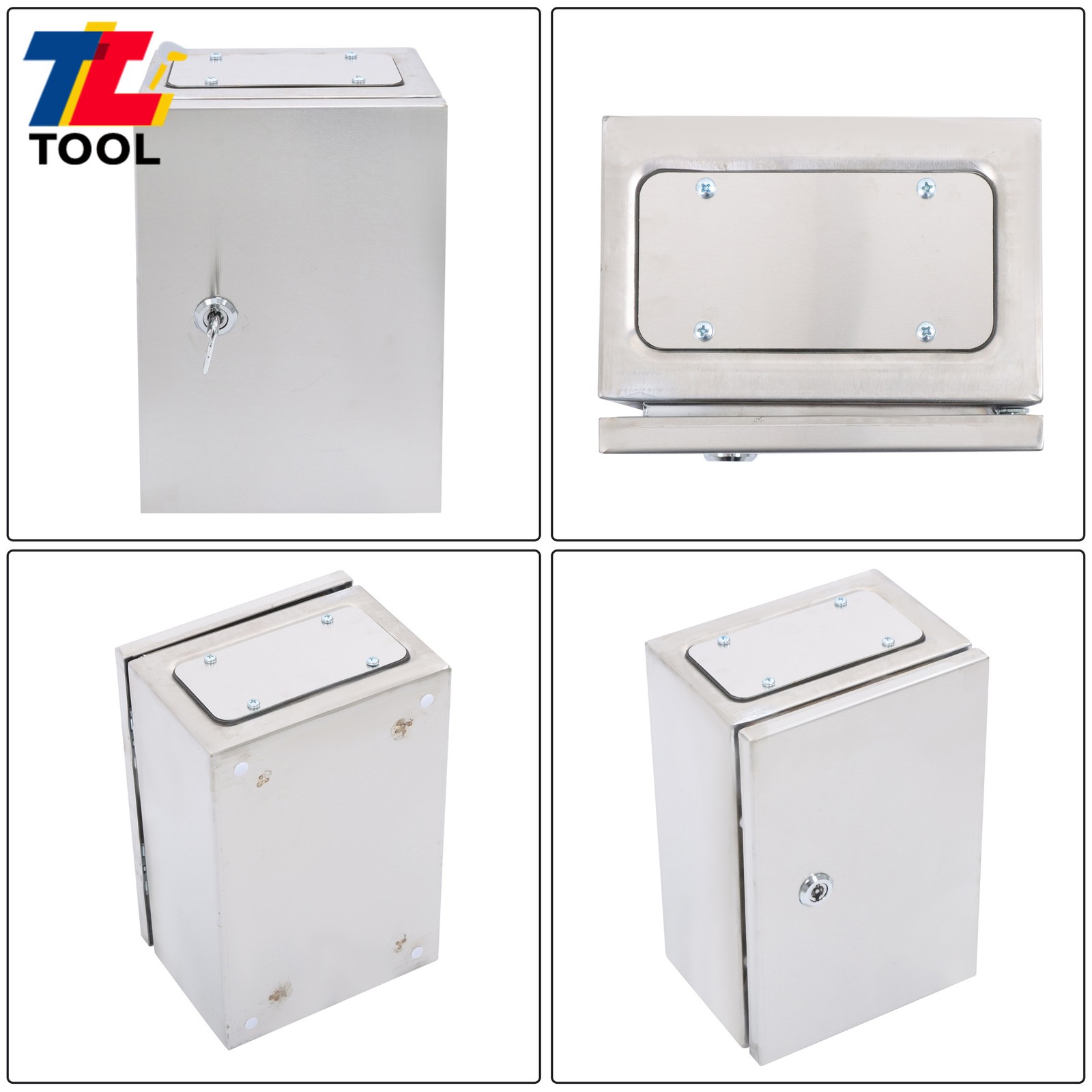 12x8x6″ IP66 Electrical Enclosure Junction Box Stainless Steel NEMA 4X