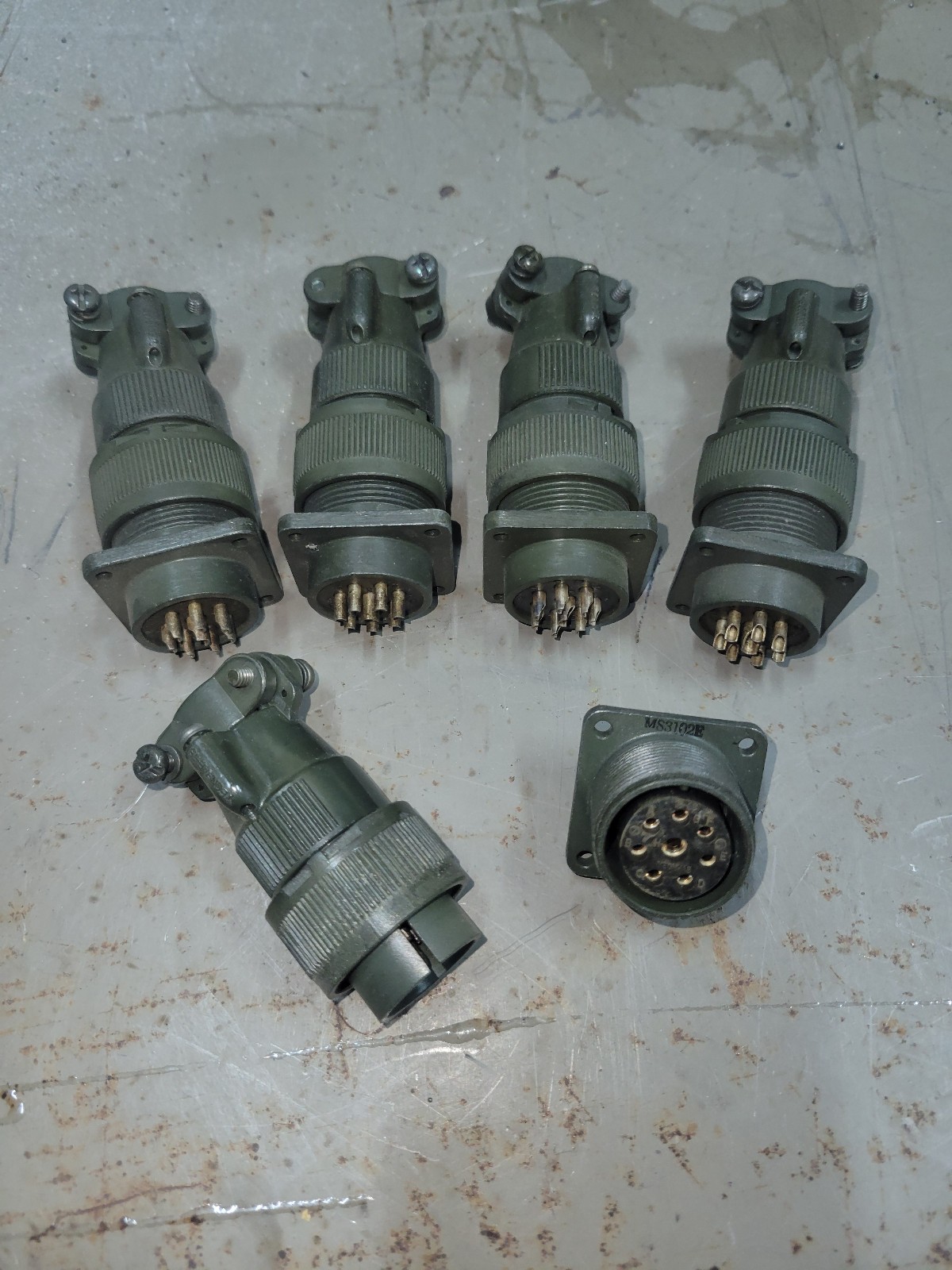 ITT CANNON 8 Pin Plug Connector Cannon G Mil. Spec Circular Connector LOT of 5