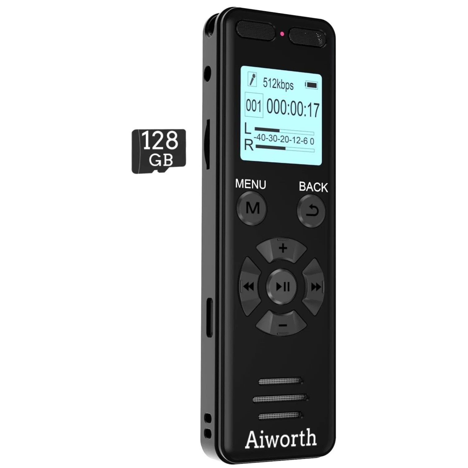 Audio Recorder Device – 1536Kbps – 128GB Memory Card Support