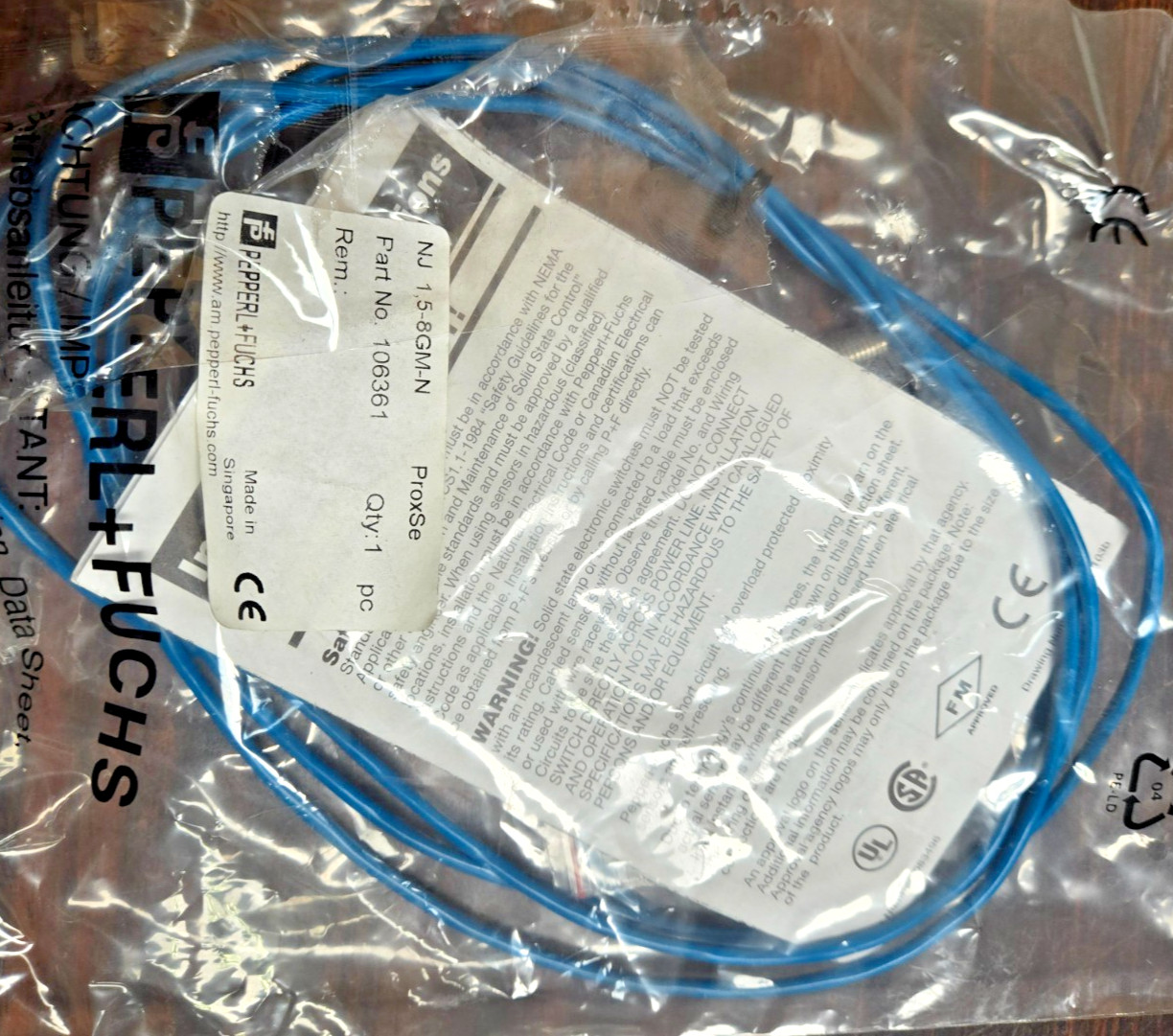 PEPPERL + FUCHS NJ 1.5-8GM-N INDUCTIVE SENSOR 5-25V DC 2 WIRE NEW