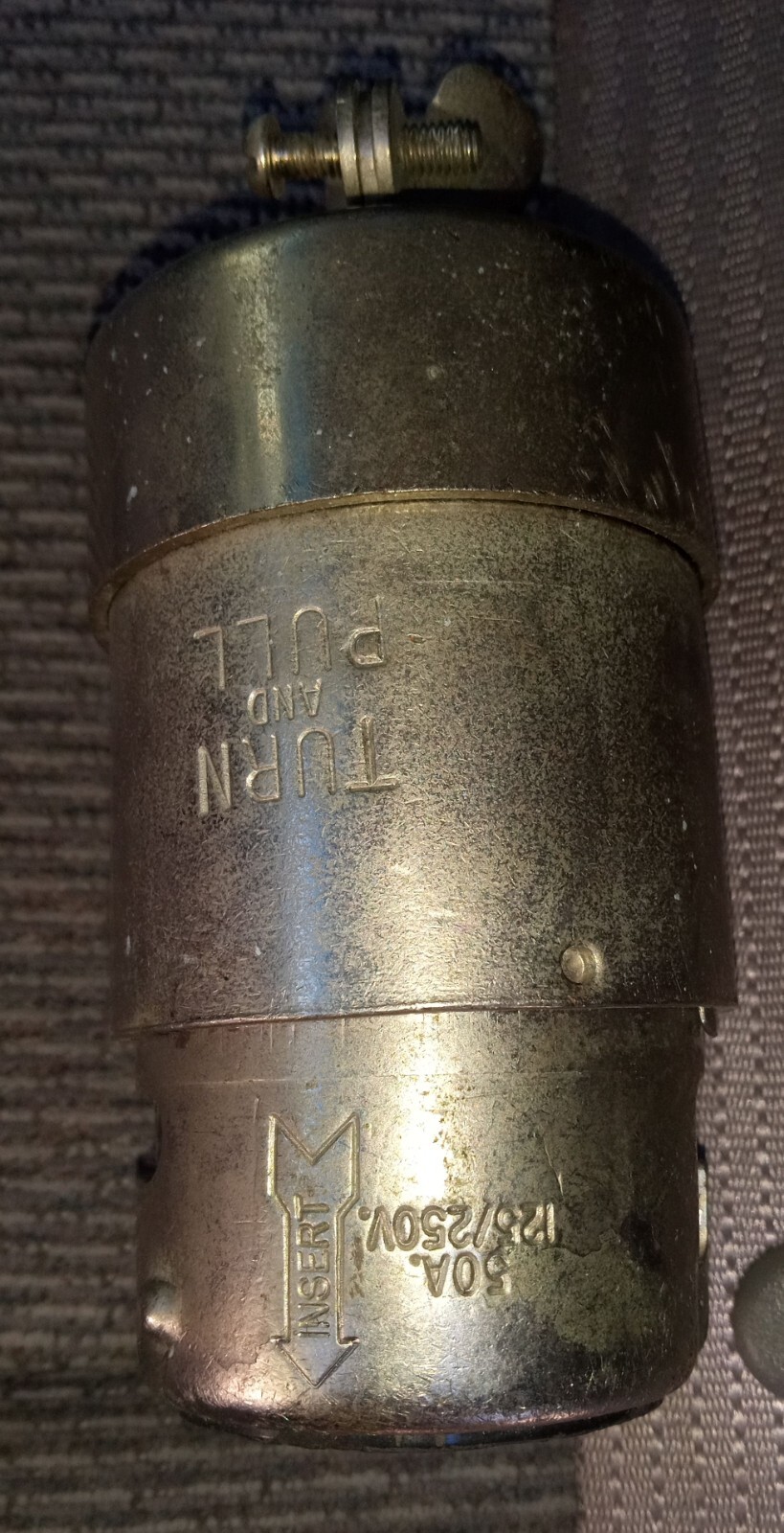 Hubbell 50 A 125/250 V AC 3-Pole Locking male Connector