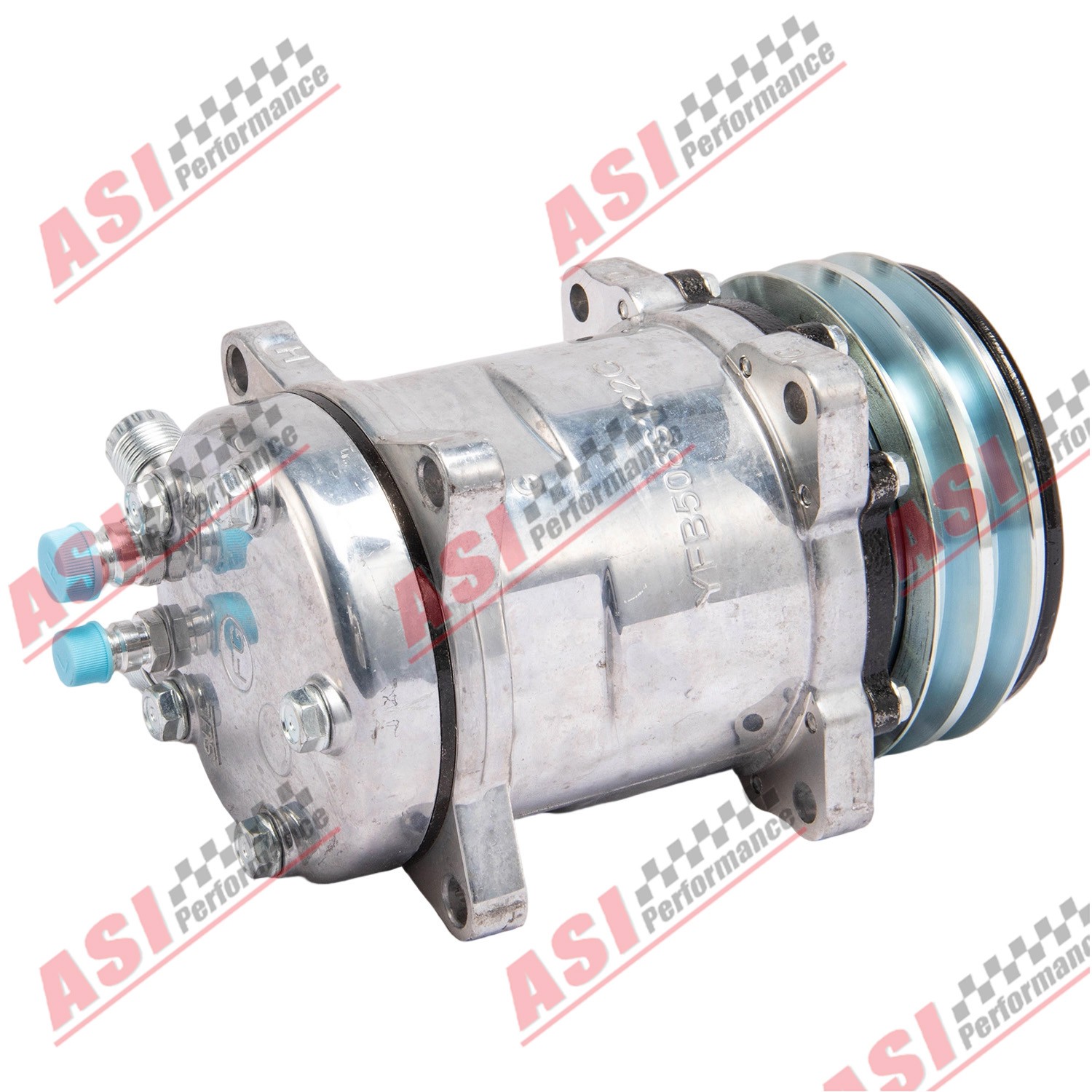 A/C Compressor Sanden 508 Style FOR Chevy Ford GM Hot Rod with V-Belt Pulley US