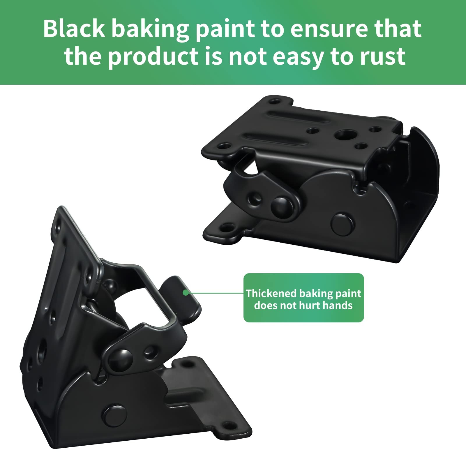 Dluno 4 Pack Folding Brackets 0-90 Degrees Leg brackets (Black), Black