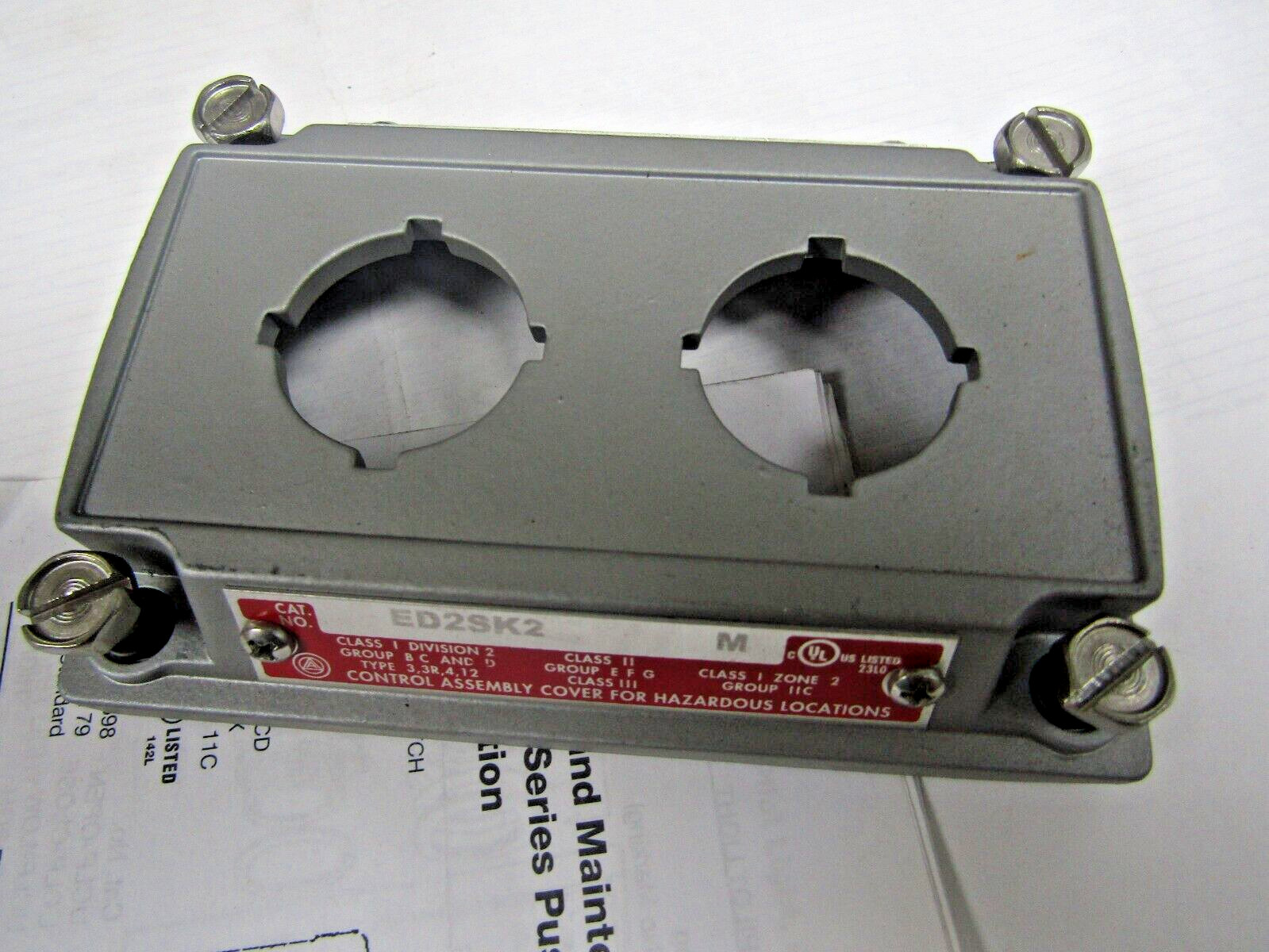 ✌ NEW APPLETON EMERSON TWO DEVICE COVER ED2SK2