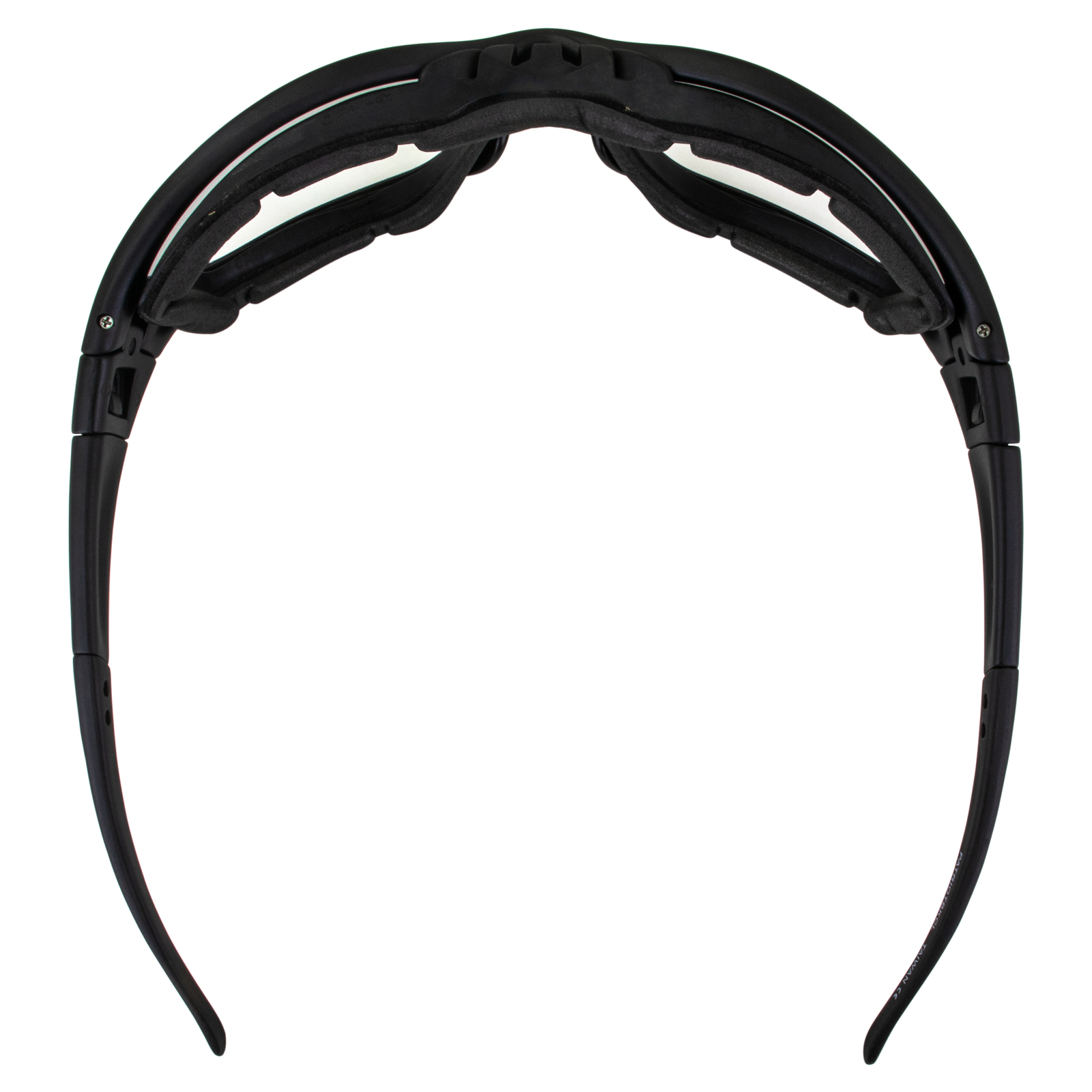 MF Eyewear Patriot Padded Motorcycle Riding Safety Glasses Black w/Clear Lens