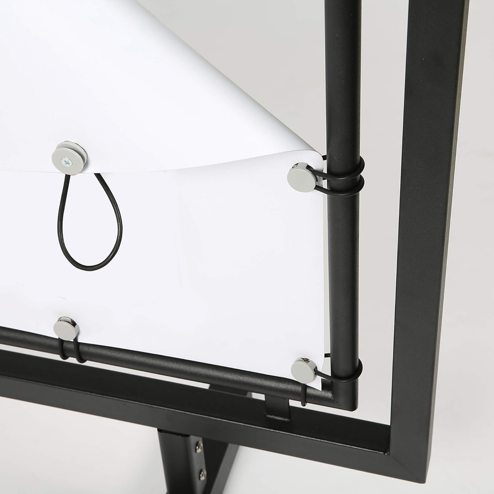 Floor Standing 65×24 inch Black Street Barrier Crowd Control Distancing Security