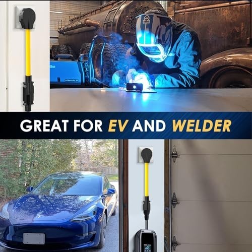 Welder Power Adapter 240V NEMA 6-50P to 6-20R 10AWG 20A 250V EV Charging