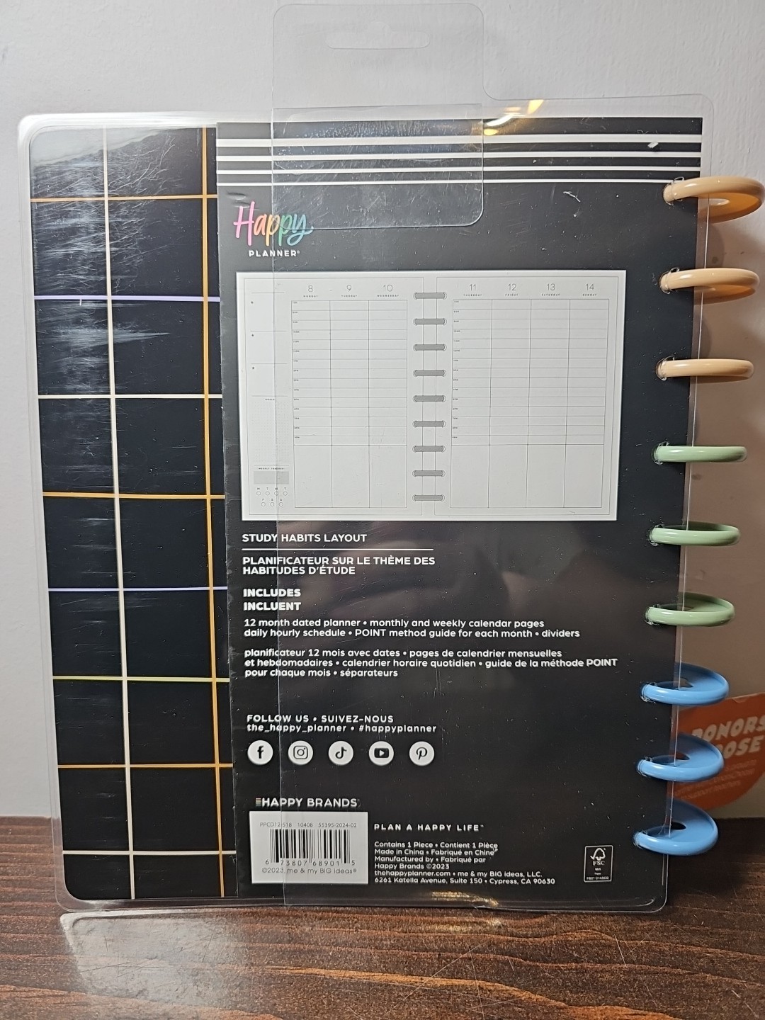 The Happy Planner 12-month planner 24-25 Classic Study Habits Quirky Plans