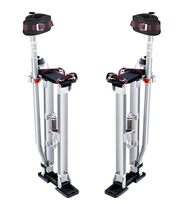 Zancos De Yeso Aluminio 24-40 Pulgadas Drywall Stilts Ajustable Dura Para Pintar