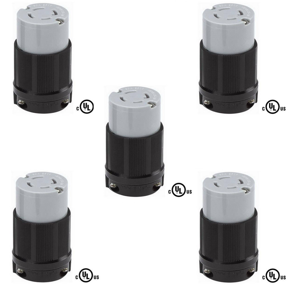 OCSParts L15-30R Locking Connector, Rated for 30A, 250V, cUL Listed (Pack of 5)