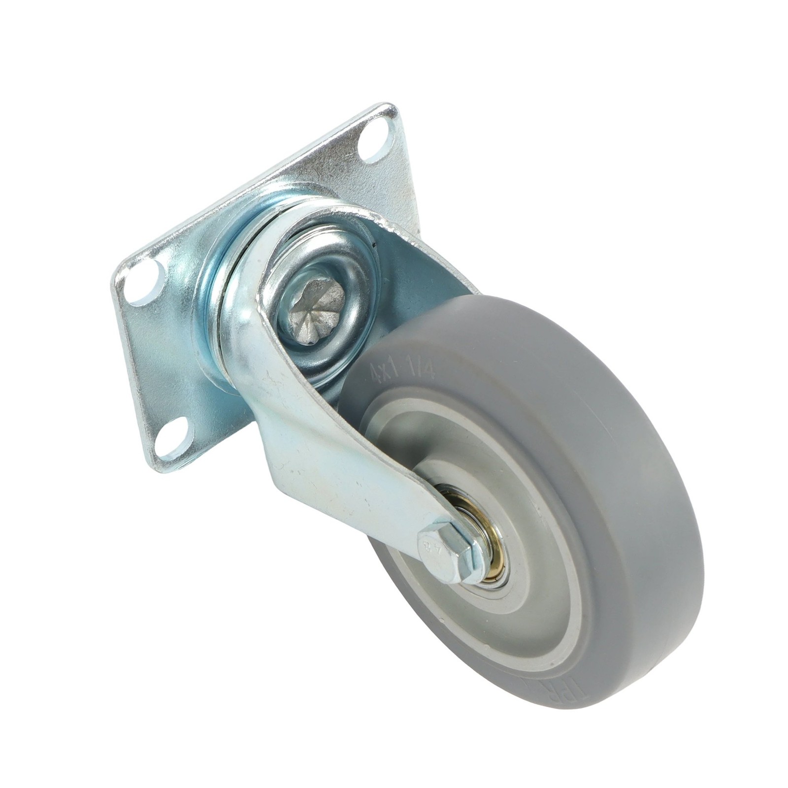 4 Pcs 4 Inch Heavy Duty Swivel Caster Wheels 1200Lbs Two Straight, Two Inclined