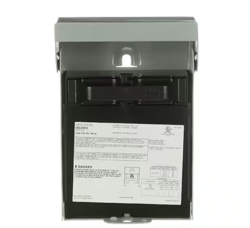 Midwest Electric Products 30-Amp 120/240-Volt Fused AC Disconnect (U035F2P)