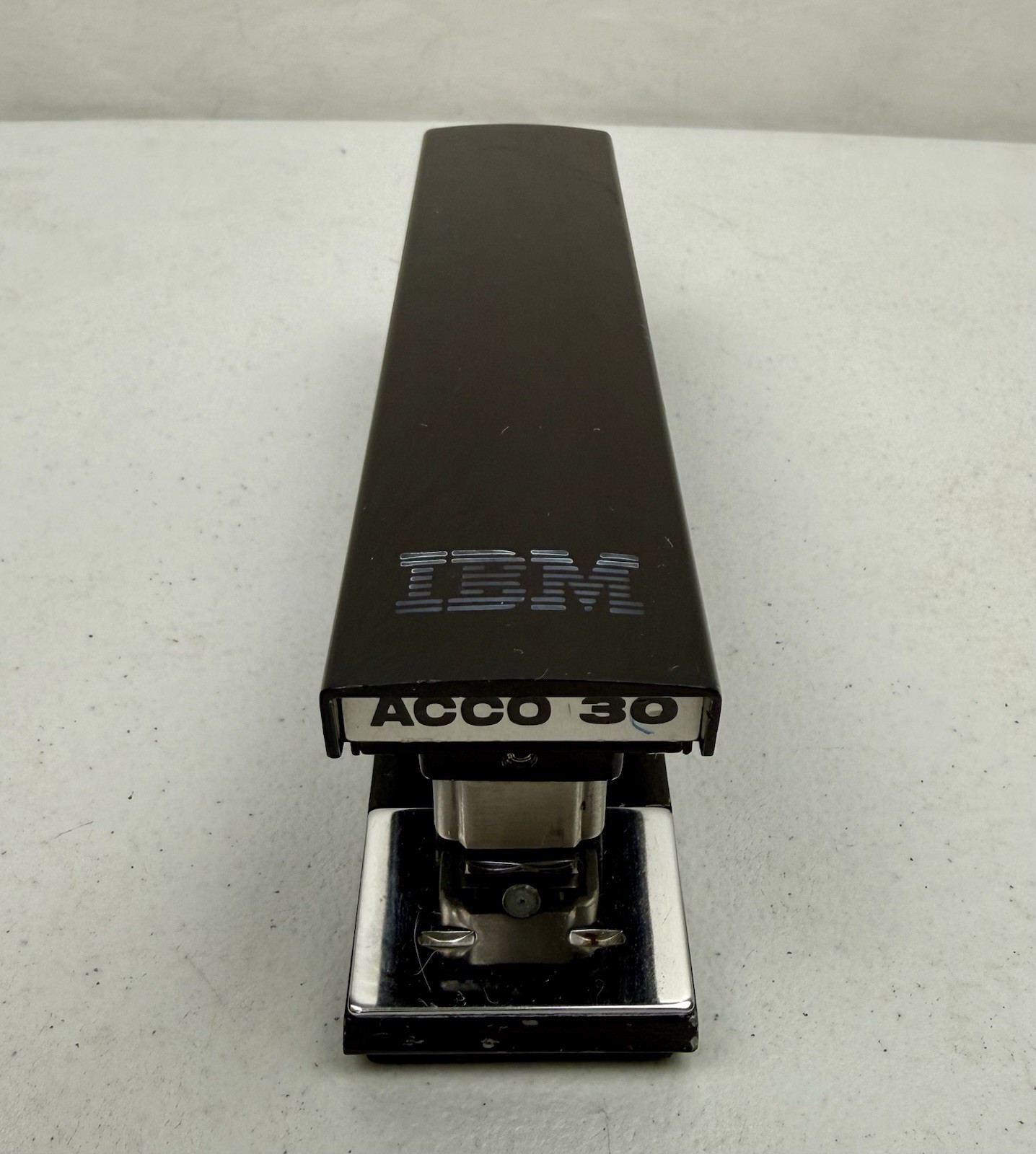 Vintage IBM Acco 30 Heavy Duty Desk Stapler Black Made in USA Chicago